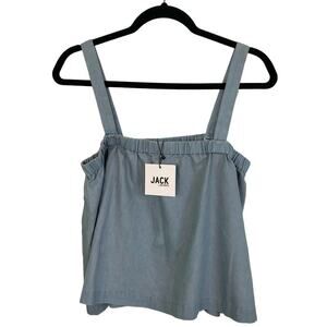 NWT JACK by BB Dakota Blue Chambray Tank Adjustable Straps Swingy Size Medium